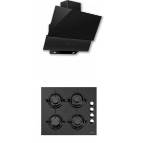 Resim Siyah Cam Ankastre Set (LX-40 TAHDF + DA6-835) 