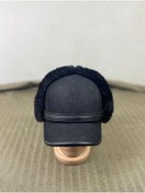 Resim Fast Style Deri kürklü pilot şapka 