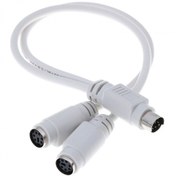 Resim Leonpro Ps2 çoğaltıcı Y splitter kablo mini din ps2 6 pin splitter kablo 