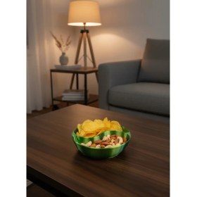 Resim Marsilyan Dekoratif Yeşil Çerezlik Kase 4’lü Set 3X12 cm 