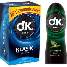 Resim Okey Klasik 20'li ve Ginseng + Masaj Jeli 200 ml 