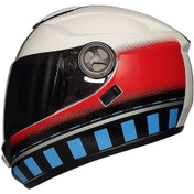Resim Free-M Fr-913 Tesseract Güneş Vizörlü Kask Gri Kırmızı Mavi 