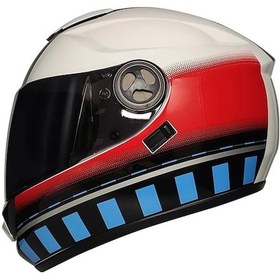 Resim Free-M Fr-913 Tesseract Güneş Vizörlü Kask Gri Kırmızı Mavi 