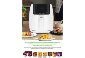 Resim Goldmaster Romelio 1800 Watt 7 Litre Beyaz Geniş Hazneli Xxl Dokunmatik Airfryer Sıcak Hava Fritözü 