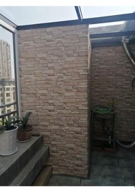 Resim Nw46 Kahve Köpüğü Taş Kendinden Yapışkanlı Dekoratif Duvar Paneli (535049653) 