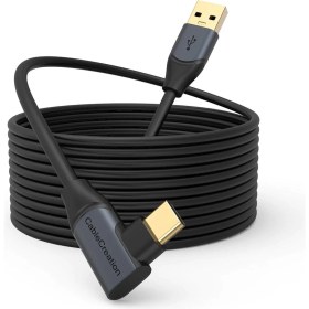 Resim Cablecreation Oculus Quest 2 128GB Vr Gözlük Uyumlu Type-C To Usb-A Kablo 5m USB 3.1 