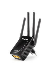 Resim Büro Ev Ofis Network Bağlantısı İçin Siyah Ap300mbps Router Wıfı Repeater 