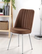 Resim Mymassa Gold Sandalye - Soho Kahverengi - Metal Beyaz Ayak 