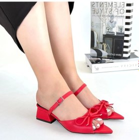 Resim Lotta Kırmızı Cilt Topuklu Ayakkabı Kırmızı 