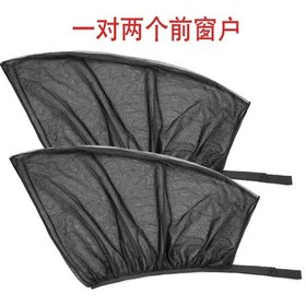 Resim Padalink Oto Güneş Engeli Perde, İhaç Korumalı Ağı, Isı Yalıtımı Ve Gizlilik Sağlar, Sedan/suv İçin Evrensel, Ön Cam, Delikli, Çift Paket, 75x50 Cm 