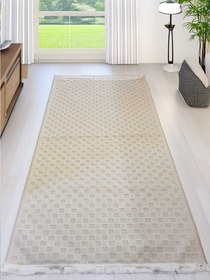 Resim Dekhera Zest Modern Kesme Halı ZS04 Beyaz - 100X300 