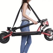 Resim Kaymaz pedallı, rahat ve dayanıklı ayarlanabilir naylon omuz askısı - plaj sandalyeleri, scooterlar, denge bisikletleri, kaykaylar ve yoga matları için 