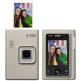 Resim Fujifilm Instax Mini Liplay Plus Sand Beige Fotoğraf Makinesi, Çanta, Albüm, Kıskaç ve 20'li Film Hediye Seti 