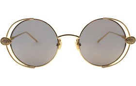 Resim BOUCHERON 0031S 002 50 Unisex GOLD Oval Çerçeve Güneş Gözlüğü 