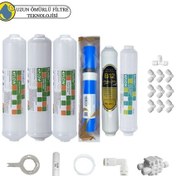 Resim Purefer Kapalı Kasa Su Arıtma Cihazı Sertifikalı 6li Vontron Helixfil Yüksek Tds Mebran B12alkali 