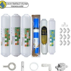 Resim Purefer Kapalı Kasa Su Arıtma Cihazı Sertifikalı 6li Vontron Helixfil Yüksek Tds Mebran B12alkali 