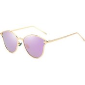 Resim Agoodshop Aoron 2023 Kadın Polarize Güneş Gözlüğü Luxuty Büyük Çerçeve Eğlence Güneş Cam Retro Uv Altın 