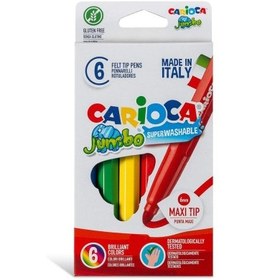 Resim Carioca Jumbo Yıkanabilir Keçeli Boya Kalemi 6 Adet 