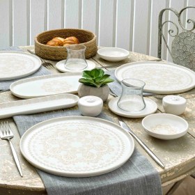 Resim Pierre Cardin Jade Porselen 28 Parça Kahvaltı Takımı 