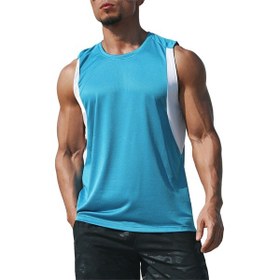 Resim Yuntech01 Erkek Spor Atlet: Nefes Alabilir Hızlı Kuruyan, Desenli, Serinletici, Koşu-fitness İçin, M-3xl, Mavi Mavi 