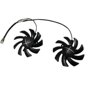 Resim Xfx 2 Adet/grup Rx 460 Görüntü 4pin 85mm Fanlar 0.35a Vga Soğutucu Fan Xfx Rx460 Ekran Kartı Soğutma Fdc10h12s9-c 