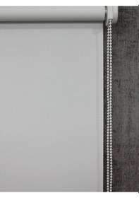 Resim Geniş Plisilimlie Beyaz Eteği D Stor Zebra Güneşlik Perde Alüminyum Kasa, Metal Ayak 