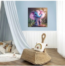 Resim Neşeli Fil Kanvas Tablo 