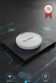 Resim Torima F8 Beyaz Smart Tag Takip Cihazı Apple Find My ve Android Uyumlu 
