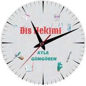 Resim Diş Hekimine Hediye Duvar Saati Cam Duvar Saati Mm2932-16 Çok Renkli 