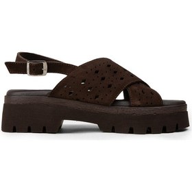 Resim Deery Kadın Hakiki Süet Kahverengi Sandalet - 22302zkhvc01 