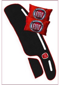 Resim Fiat Tipo Tempra Torpido Koruma Halısı Fiat Araç Kırmızı Saten Seyahat Boyun Yastığı 2'li Set 