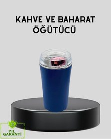Resim Mey İthalat Paslanmaz Çelik Kahve Ve Baharat Öğütücü Otomatik Mekanizma Mavi 