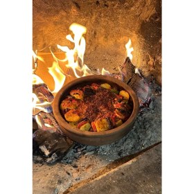 Resim Küçük Boy Toprak Güveç-Fırın Kabı- Fırın Tepsisi 28 cm 4 Kişilik Ateşe Dayanıklı 