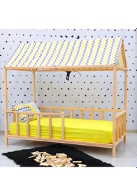 Resim Markaawm Markaawm Montessori Yatak Ahşap Karyola Doğal Çam Melis Akçaağaç 