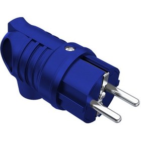 Resim Bemis Monofaze Kauçuk Kulplu Eğik Fiş Mavi 