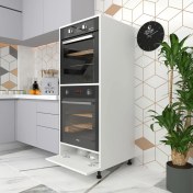 Resim Kenzlife fırın dolabı halime byz 145*60*56 mutfak kapaklı ayaklı banyo kiler ofis 