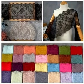 Resim 1 adet Dantel Kirpik Tek Taraflı Zarif Dantel El Yapımı DIY Giyim Aksesuarları Etek Perde Malzemesi 3m * 20cm 
