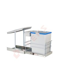 Resim Pyramıth P9154 Teleskopik Raylı Çöp Kovası 16 + 1 Litre Gri Antrasit - Gri 