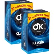 Resim Okey Prezervatif Klasik 20'li x 2 Adet Avantaj Paketi 