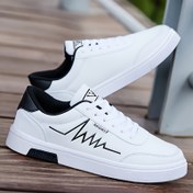 Resim Erkekler İçin Moda Sneakerlar - Bağcıklı, Nefes Alabilen Günlük Ayakkabılar, PU Üst ve Kumaş Astar, Çok Yönlü Tasarım, Retro Tarz, Kolej Stili, Rahat Stil, İlkbahar/Sonbahar, Dört Mevsim, İlkbahar/Yaz 