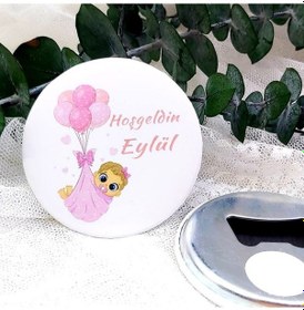 Resim Balonlu Uçan Kız Bebek Açacak Magnet Hediyelik 15 Adet 