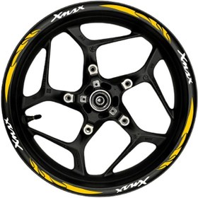 Resim Xmax Beyaz Yazılı Turuncu Reflektif Pençe Şeritli 002 