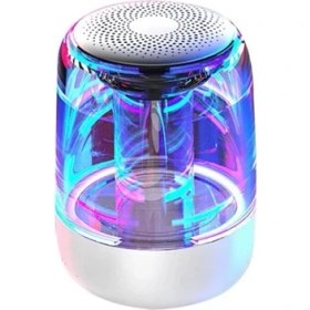 Resim Sunsky C7 Şeffaf LED Aydınlık 6d Stereo Bluetooth Hoparlör Beyaz (Yurt Dışından) 