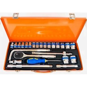 Resim Epilons 25 Parça 1/2 Lokma Seti Chrome Vanadium Parlak 