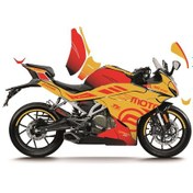 Resim Cfmoto 250sr "sarı - Kırmızı" Racıng Gs Model Parçalı Motosıklet Kaplama Stıcker Etıket Modelı 