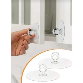 Resim Yapışkanlı Kristal Kulp Askı Dolap, Ayna, Kapak Çekme Kulbu Topuz 