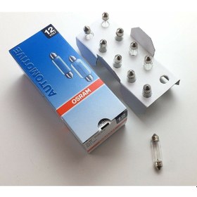 Resim 12V 10W 41Mm Sofit Tavan Plaka Ampulü 10 Adet Osram 6411 