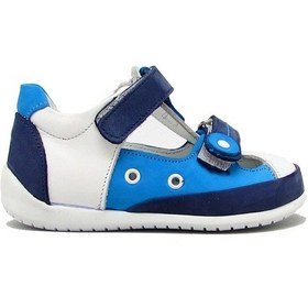 Resim Minno Kids Mk1835 Mavi Beyaz Erkek Çocuk Çift Cırtlı Sandalet Mavi 