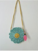 Resim PİNKBAG Handmade Hasır Örgü Papatyalı Çocuk Çanta 