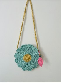 Resim PİNKBAG Handmade Hasır Örgü Papatyalı Çocuk Çanta 
